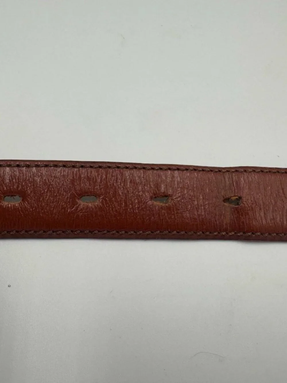 Vintage Harness Brown Cognac Cowhide Belt USA Sz 38